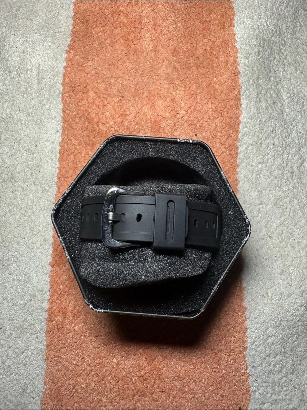G-Shock Men’s Black Watch with Pink Dial Accent
